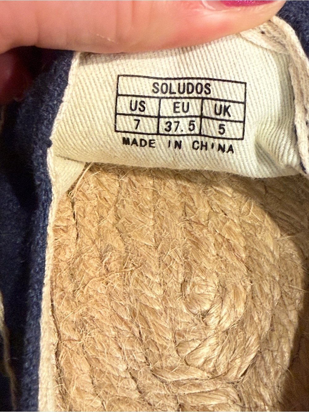Soludos Llama Smoking Slipper Espadrilles | Navy | Size 7 🦙💙 - Picture 3 of 5